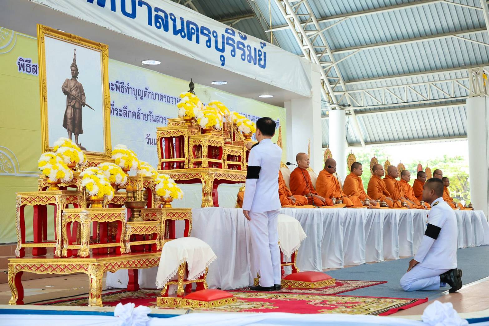 title - วันเสาร์ที่ 11 กรกฎาคม 2569 เวลา 07.00 น. นายประเสริฐ กาญจนเกียรติกุล ปฏิรูปที่ดินจังหวัดบุรีรัมย์ พร้อมด้วยเจ้าหน้าที่ ส.ป.ก.บุรีรัมย์  ร่วมพิธีวันที่ระลึกวันคล้ายวันสวรรคต 